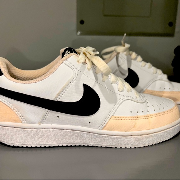 Nike Shoes - Nike tennis shoes white, beige and black size 6
